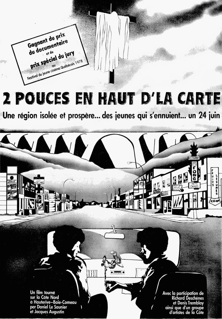 2 pouces en haut de la carte